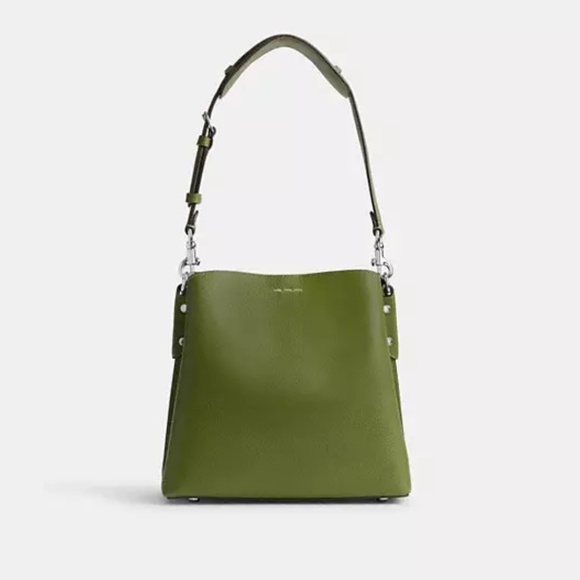NWT - Coach Willow Bucket Bag - In hard to find Dark Lime FIRM - Picture 9 of 11